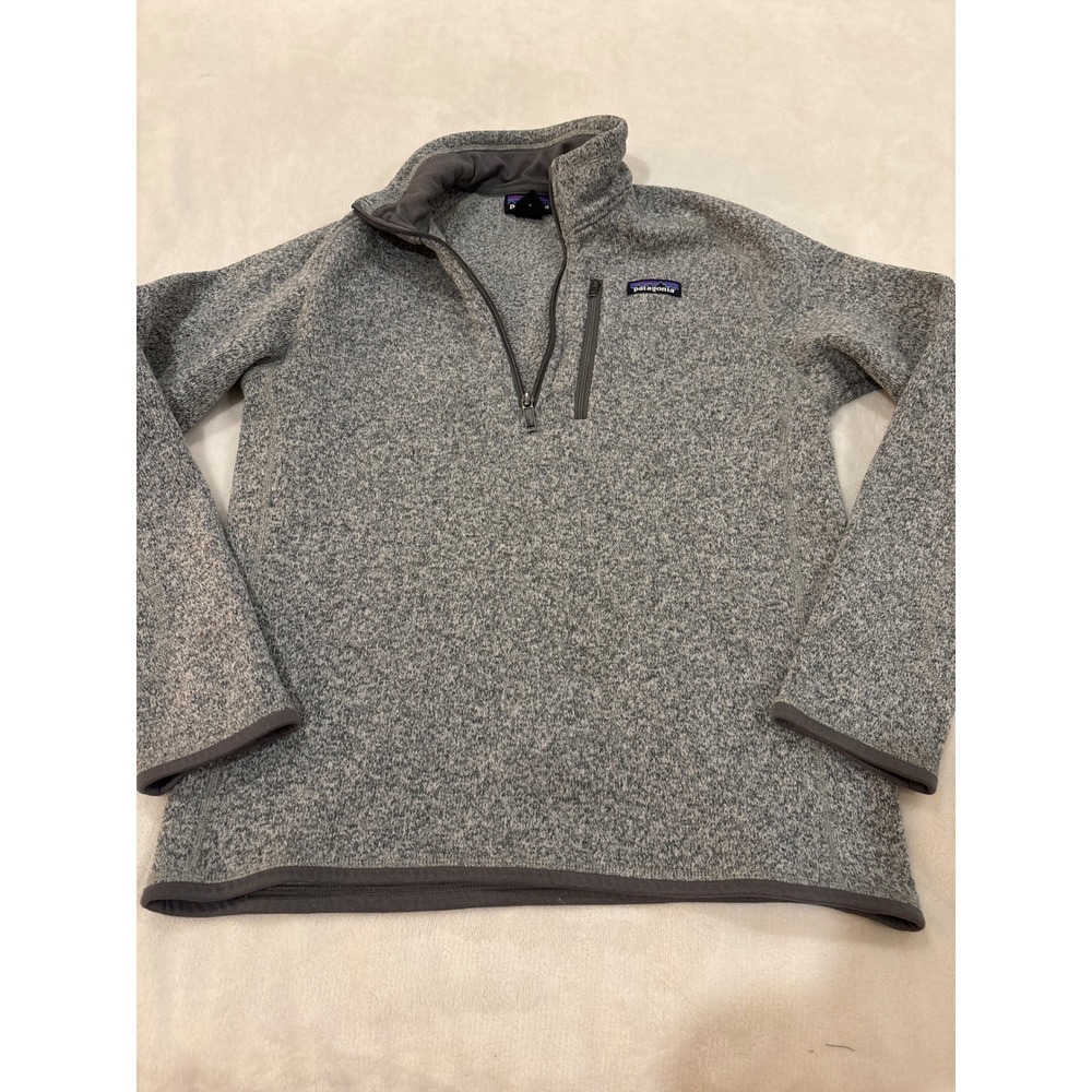 Patagonia Better Sweater 1/4 Zip Pullover Mens Small Grey Heather Fleece Jacket